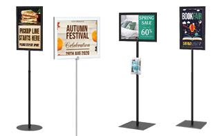 Lightweight Aluminum Floorstand Sign Holder Stands