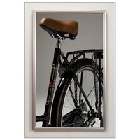 SATIN SILVER 13x19 METAL FRAME WITH 1" WIDE FRAME PROFILE