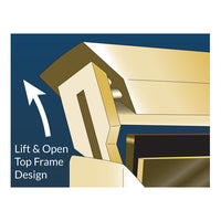 14x22 Deluxe Hospitality Sign Holder Floorstand Displays + Brass Finishes + 3 Finishes