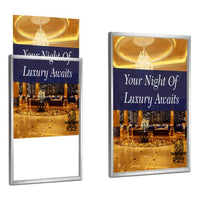 16x16 Deluxe Satin Aluminum Sign Holder Wall Poster Displays | Top Loading Frame Design