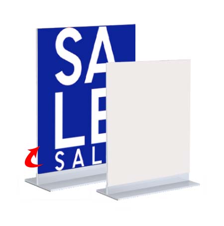 T Mount Floor and Countertop Base Display 17" Wide | Solid Steel Stand Holds 1 or 2 Rigid Poster Boards