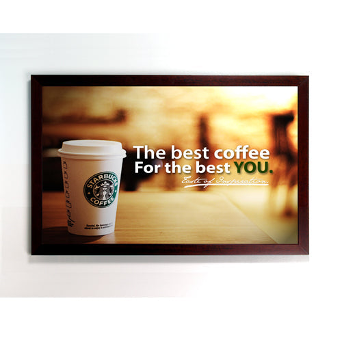 WOOD PICTURE FRAME 30x40 in LANDSCAPE ORIENTATION (SHOWN IN RICH WALNUT WOOD FINISH)