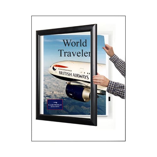 Wall Mount, SwingFrame Patented Swing Open Framing System for Easy 36x48 Poster Changes