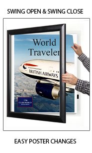 36x96 Metal Frame Super Wide Face Poster SwingFrames