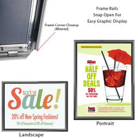 40 x 60 Snap Frame with Mitered Corners Wall Mounts in Portrait or Landscape Position