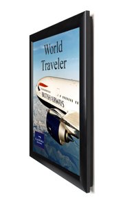 Easy Change 8.5 by 11 Metal Poster Display Swings Open