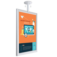 8 1/2" x 11" CEILING MOUNT POSTER DISPLAY SIGN - WITH FLANGE