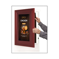 Wood 362 Poster Display SwingFrames 12x16 with Matboard