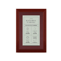 Wood 362 Poster Display SwingFrames 12x36 with Matboard