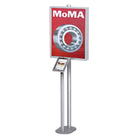 iPAD COMBO TOP LOADING FLOOR STAND for 24x36 POSTERS (SINGLE or DOUBLE SIDED)