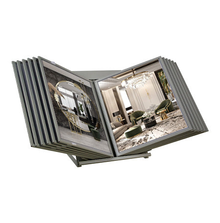 Steel Swinging Panel Countertop Display | 12 Two-Sided Flip Display Panel Sizes 12x18 and 20x24