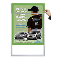 TOP LOADER SIGN FRAME 11" x 14" (SHOWN IN SILVER WITH GREEN PEAR MAT BOARD)