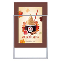 TOP LOADER SIGN FRAME 20" x 24" WITH 3" WIDE MAT BOARD (SHOWN IN SILVER WITH MAROON MAT BOARD)