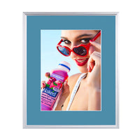 SLIDE IN POSTER FRAMES 8.5x14 WITH 4" WIDE MAT BOARD PROVIDE A TRADITIONAL PICTURE FRAME "LOOK", WITH EASY ACCESS TO CHANGE YOUR POSTERS