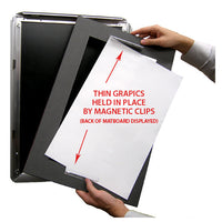 Magna Clamps in Back of 3" Matboard Border Grip and Securely Holds Your Graphic | Front Load The Matboard with Your Graphic in Place