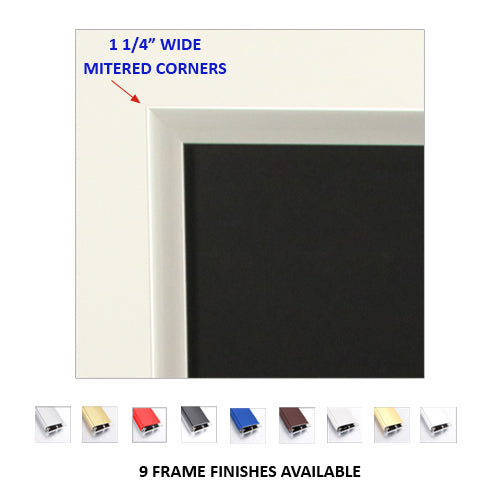 DOUBLE POLE POSTER STAND HAS 48 x 48 SIGN FRAME with MITERED CORNERS