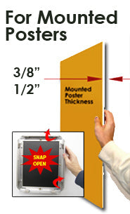 EXTRA-DEEP 18x24 Poster Snap Frames with Security Screws (for MOUNTED GRAPHICS)