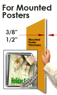 EXTRA DEEP Poster Snap Frames 8.5x11 (1 3/4" Security Profile for MOUNTED GRAPHICS)