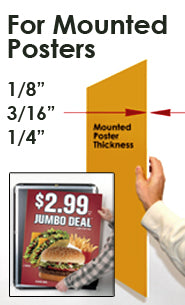 EXTRA-LARGE Poster Snap Frames 60 x 72 (1 3/4" Security Profile MOUNTED GRAPHICS)