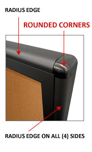 Enclosed Indoor Poster Cases with Rounded Corners (2 & 3 Doors)