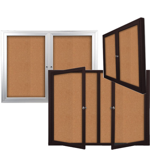 Enclosed Indoor Poster Display Case with Smooth Radius Edge Corners | Multiple Doors in 35+ Sizes