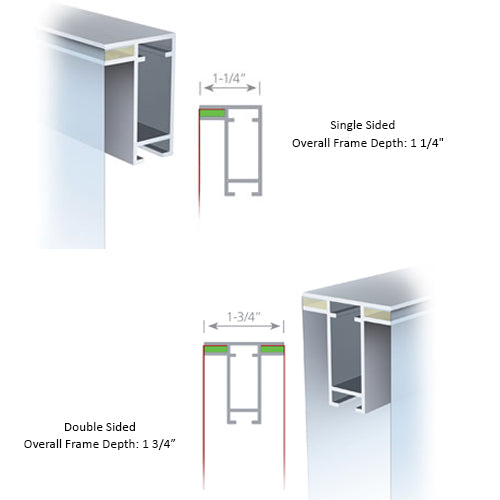 These 48" x 96" SEG Floorstands are Offered in Single or Double Sided Models. 2-Sided Models will accepts 2 Separate Fabric Graphics.