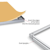 With the Silicone Edge Sewn into the Fabric, Simply Insert the 60x84 Graphic into the SEG Frame Recessed Grooves