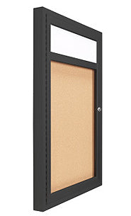 Indoor Enclosed Poster Swing Cases with Header (Single Door)