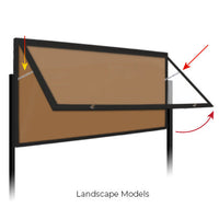 EXTREME WeatherPLUS™ XL Standing Radius Edge Outdoor Enclosed Poster Cases | LED LIGHTS | Single Locking Door with 15+ Sizes