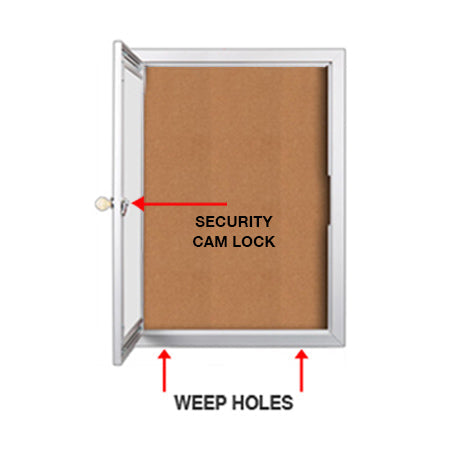 "SwingCase" Indoor Poster Cases with Lights | Single Door Metal Display Case 12+ Sizes & Custom