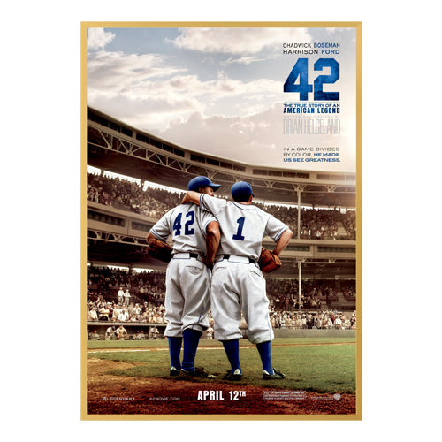 11x17 MOVIE POSTER FRAME SHOWN in SATIN GOLD FRAME (NOT TO SCALE) 