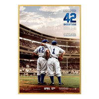 22x28 MOVIE POSTER FRAME SHOWN in SATIN GOLD FRAME (NOT TO SCALE) 