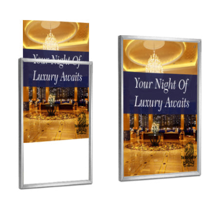 8.5x11 Upscale Hospitality Sign Holder Wall Poster Displays + Satin Aluminum Frame Finish