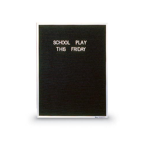 BLACK FELT LETTER BOARD | 24x18 SIGN FRAME with SILVER TRIM