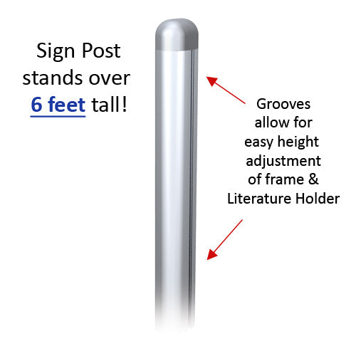 POSTO-STAND™ Quick Change Slide-in Poster Display 22"x 56" with 2 Frames for Double-Sided Viewing