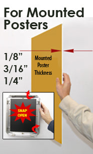 Poster Snaps 12x20 Frames with Security Screws (for MOUNTED GRAPHICS)