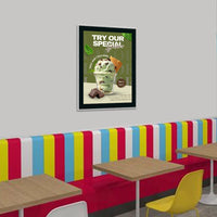 10x12 Poster Frame | SwingFrame Classic Poster Display, Swing Open, Quick Change, Classic Metal Profile with Matboard