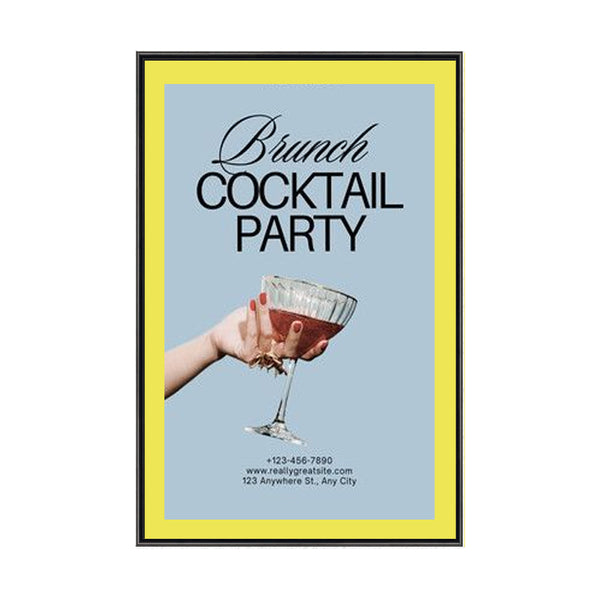 8.5x14 Poster Frame | Colorful Classic Poster SwingFrame with Matboard | Swing Open Metal Frame in 75+ Colors