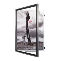 18x24 Poster Frame | SwingFrame Classic Poster Display Frame with Matboard | Wall Mount, Swing Open, Quick Change