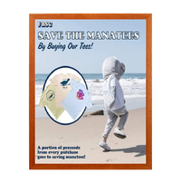 SwingFrame 18x24 Wood Poster Display with #361 Frame Profile , Swing Open, Quick Change
