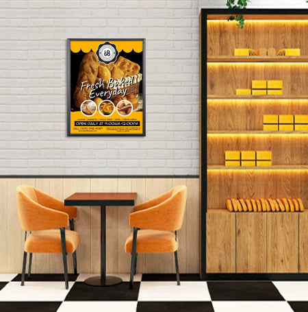 SwingFrame Wide-Face 18x24 Poster Frame Features Changeable, Swing Open Metal 1" Wide Frame Profile