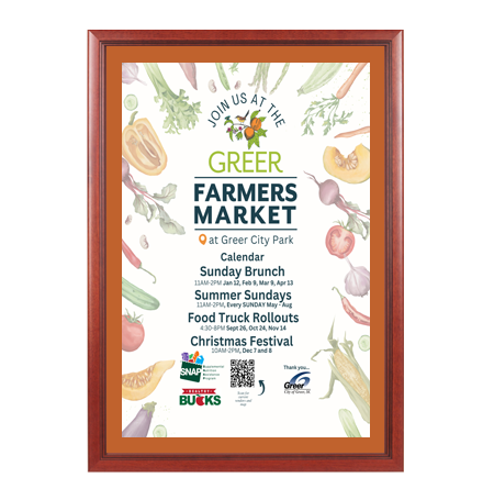 Wood 353 Poster Display SwingFrames 12x16 with Matboard
