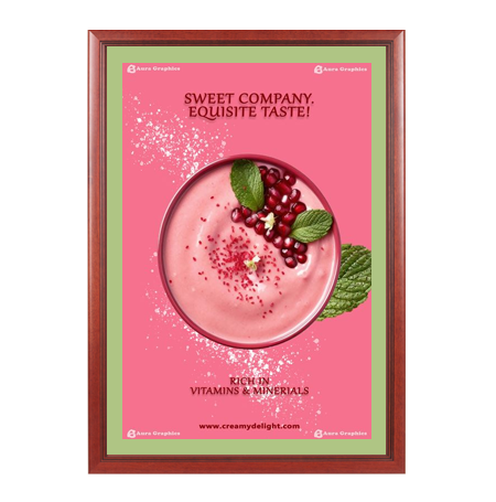Wood 353 Poster Display SwingFrames 24x48 with Matboard