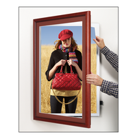 Wood 353 Poster Display SwingFrames 20x20 with Matboard