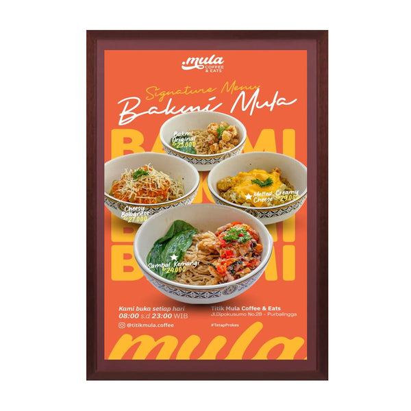 Wood 361 Poster Display SwingFrames 16x24 With Matboard
