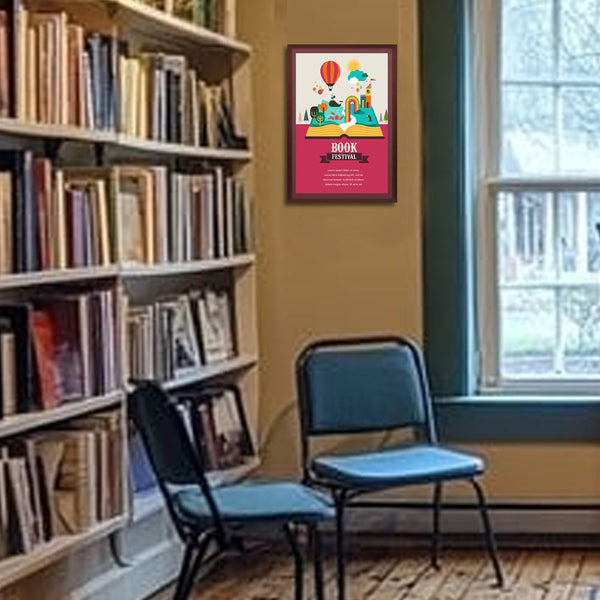 Wood 361 Poster Display SwingFrames 8.5x11 With Matboard