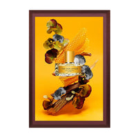 Swing Open, Quick Change SwingFrame Poster Display Frames with Elegant Wood #361 Profile and Matboard Border in 40+ Sizes