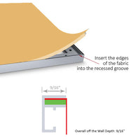 With the Silicone Edge Sewn into the Fabric, Simply Insert the 18" x 24" Graphic into the SEG Frame Recessed Grooves