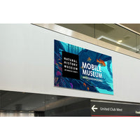 These 36 x 48 Silicone Edge Graphic (SEG) Slim Wall Mount Frames are Ideal in a Multitude of Applications (Shown in a Transportation Hub)