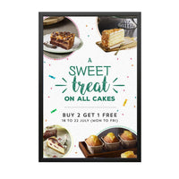 SwingSnap 40x60 Extra Large Metal Poster Snap Frame with 1 1/4" Wide Profile for Mounted Graphics on 1/8", 3/16", 1/4" Thick Rigid Boards
